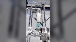 Linea di produzione di estrusore per alimenti per animali domestici da 500 kg / h