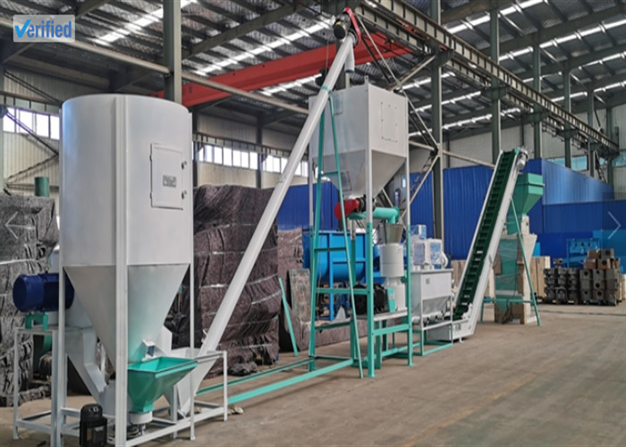 1t/h, piano 2t/h muoiono linea di produzione di mangimi per la linea di produzione della pallina dell'alimentazione del pollame del coniglio della capra del bestiame dell'alimentazione di pollo