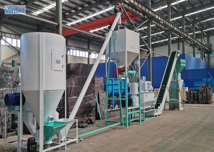 Linea di pelletizzazione personalizzabile per mangimi per animali con installazione guidata da ingegnere e alimentazione elettrica a 380V/50Hz/3fase
