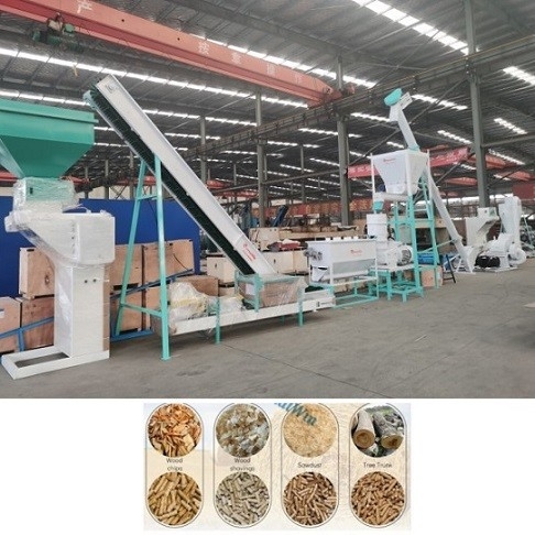 Linea di pelletizzazione della biomassa con la biomassa finale della pallina di 2-10mm/linea di produzione di legno della pallina produzione di attrezzature della pallina