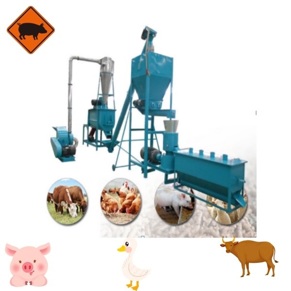 La capacità 500kg a 2000kg per pecore del bestiame del pollo di ora alimenta la linea di produzione della pallina dell'alimentazione della macchina della pallina dell'alimentazione animale