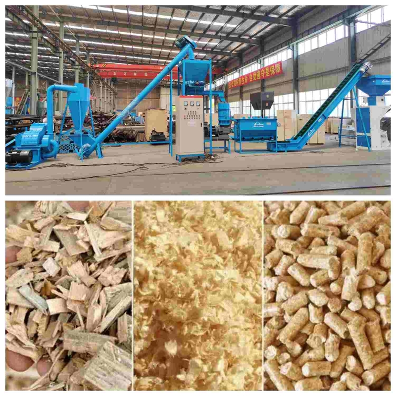 Linea di produzione di legno della pallina della segatura completa della biomassa 1~5T/H per il riscaldamento