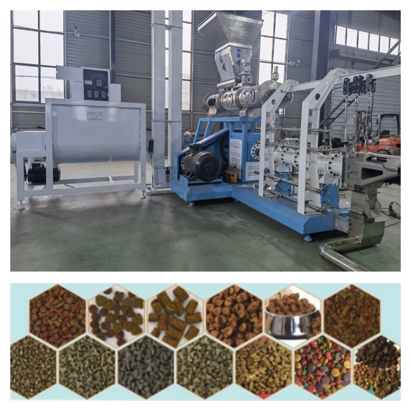 Linea di produzione galleggiante di mangime per pesci in acciaio inossidabile da 1-12 mm Potenza motore principale 5,5-132 kW