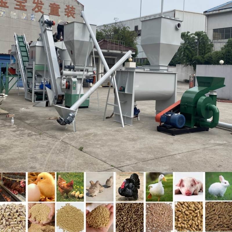 Linea di produzione della pallina dell'alimentazione animale 2TPH macchina della pallina della mucca dell'alimentazione di pollo del bestiame
