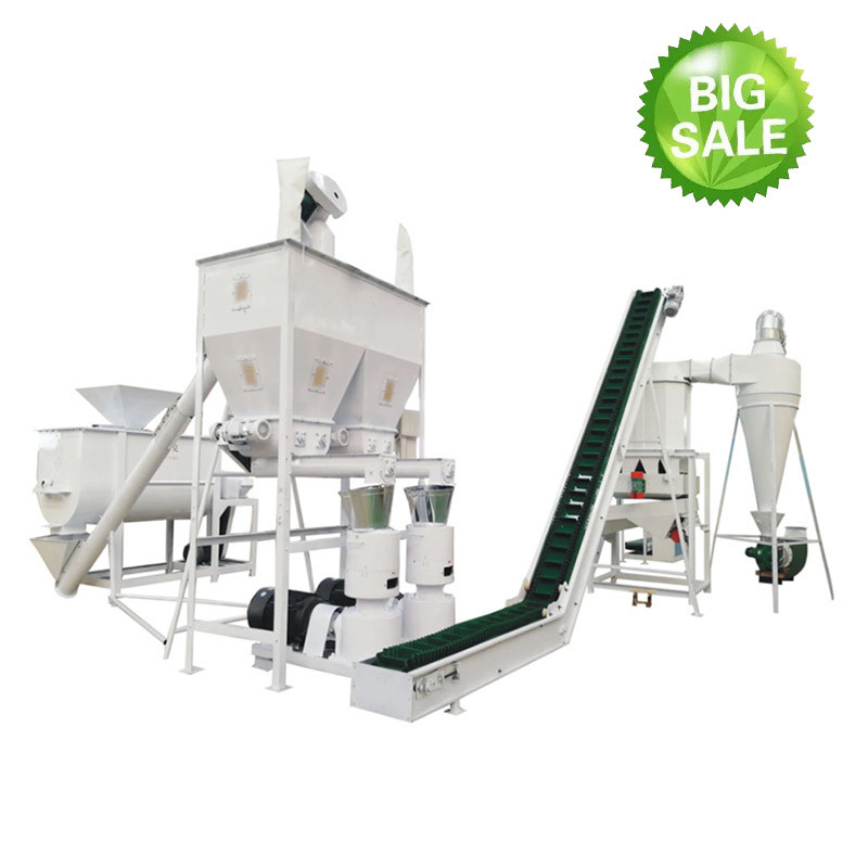 Linea di produzione della pallina di 2 Ton Per Hour Animal Feed alimentazione animale del mulino della pallina del pollo