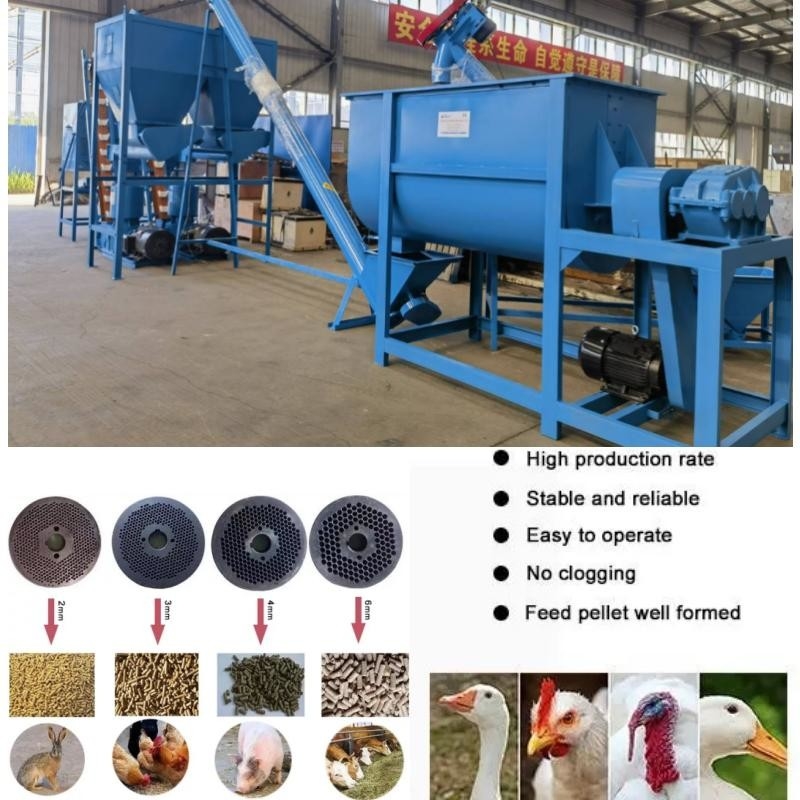 Le pecore orizzontali alimentano la macchina della pallina della mucca della macchina 1,5 Tons/H della pallina per l'alimentazione del bestiame