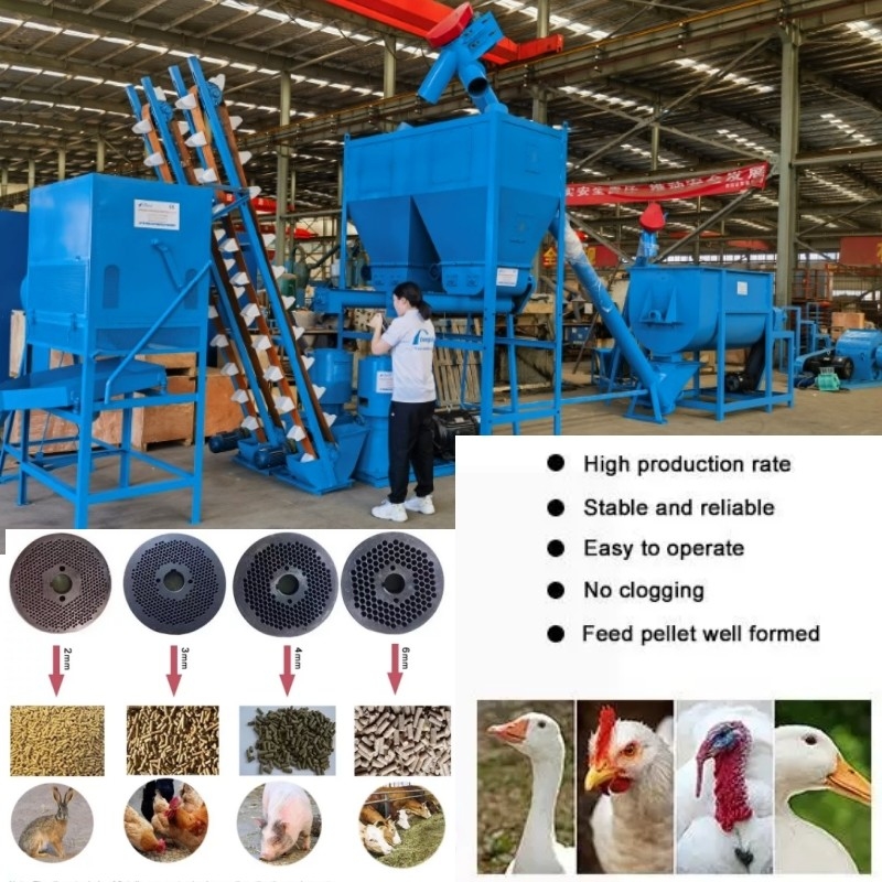 Le pecore orizzontali alimentano la macchina della pallina della mucca della macchina 1,5 Tons/H della pallina per l'alimentazione del bestiame