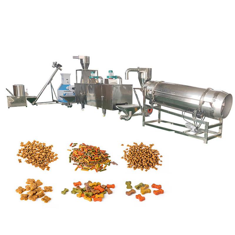 linea di produzione del cibo per cani della macchina della pallina dell'alimentazione dell'animale domestico 100-500Kg/H acciaio inossidabile
