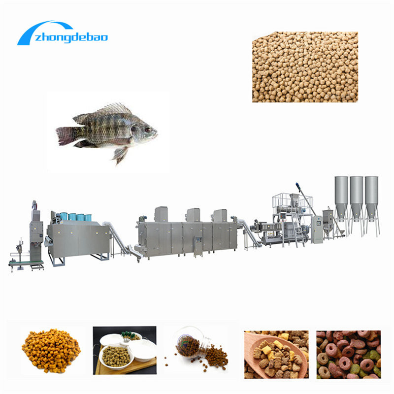 il pesce di galleggiamento 6-10ton alimenta la linea di produzione linea di trasformazione del mangime per pesci di 0.75-3kw