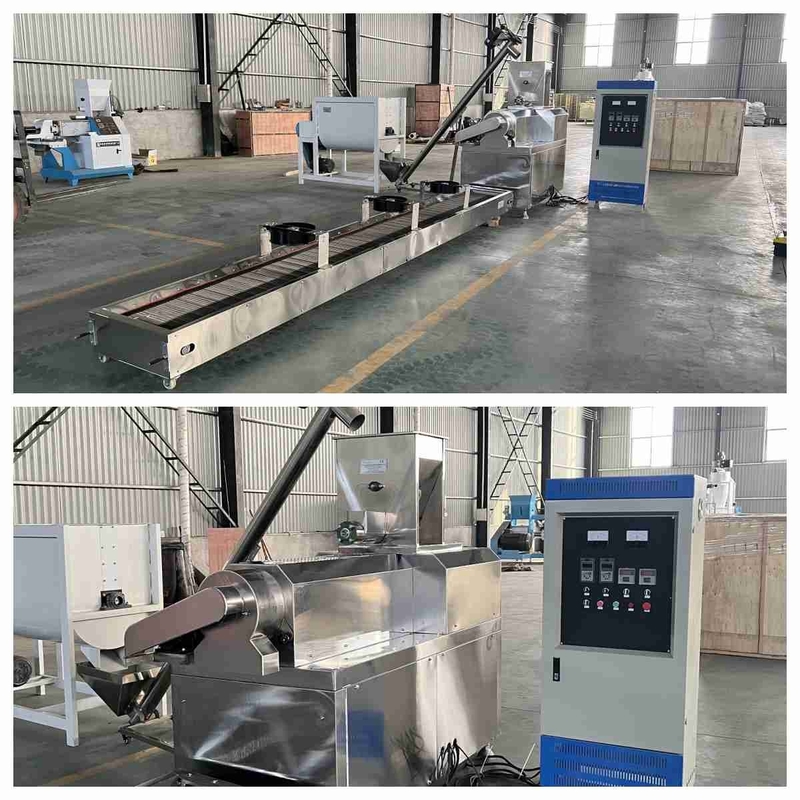 piccola linea di produzione della farina di pesce 200-300kg/H cane Cat Fish Extruder Machine