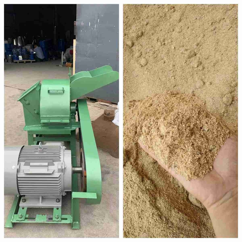 frantoio di legno di Ginder Shedder della macchina della segatura del ceppo di 500kg/H 11kw piccolo per segatura di legno
