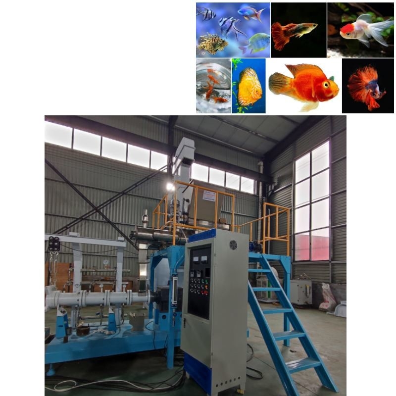 linea di produzione di galleggiamento dell'alimentazione del pesce 2000kg/H macchina di galleggiamento dell'alimentazione del pesce della doppia vite