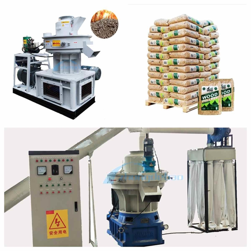 Macchina di modello 1000kg/H Ring Die Pellet Mill Biomass verticale di 450 Wood Pellet Mill