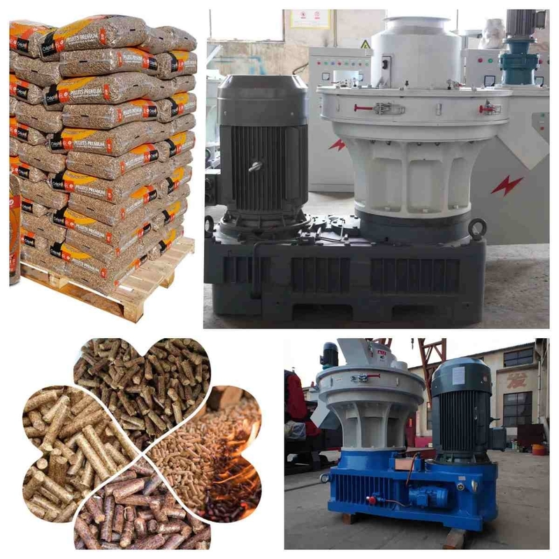 pallina della buccia del riso di legno di 1-1.5ton/H Ring Die Pellet Mill Machine che fa macchina