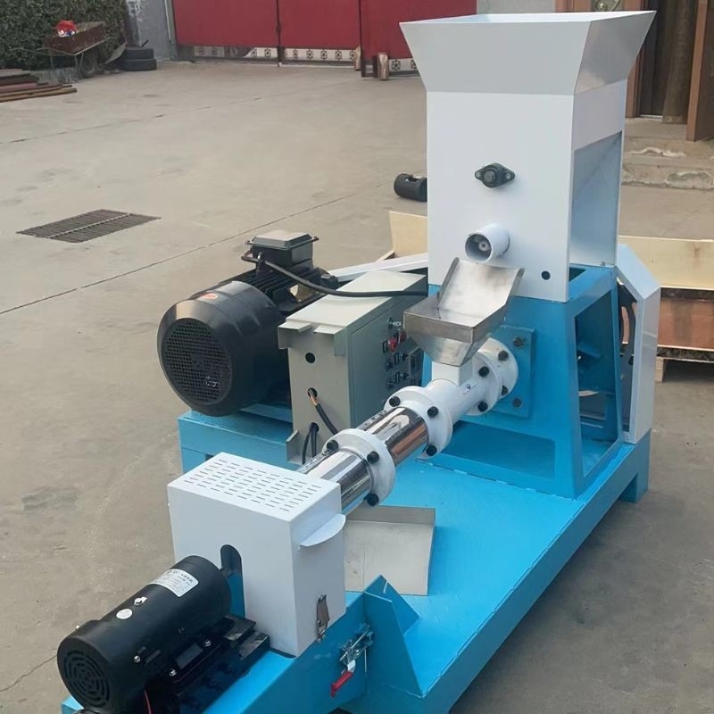 50~2000kg/h Estrusore per mangimi per pesci in acciaio inossidabile riscaldamento a vapore elettrico a vite singola o doppia