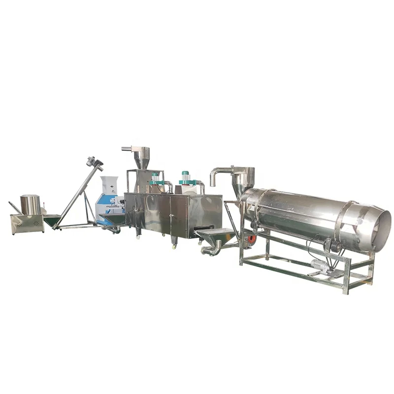 Linea di produzione di mangimi galleggianti di capacità 1-2 t/h con diametro di vite φ60-φ175 mm