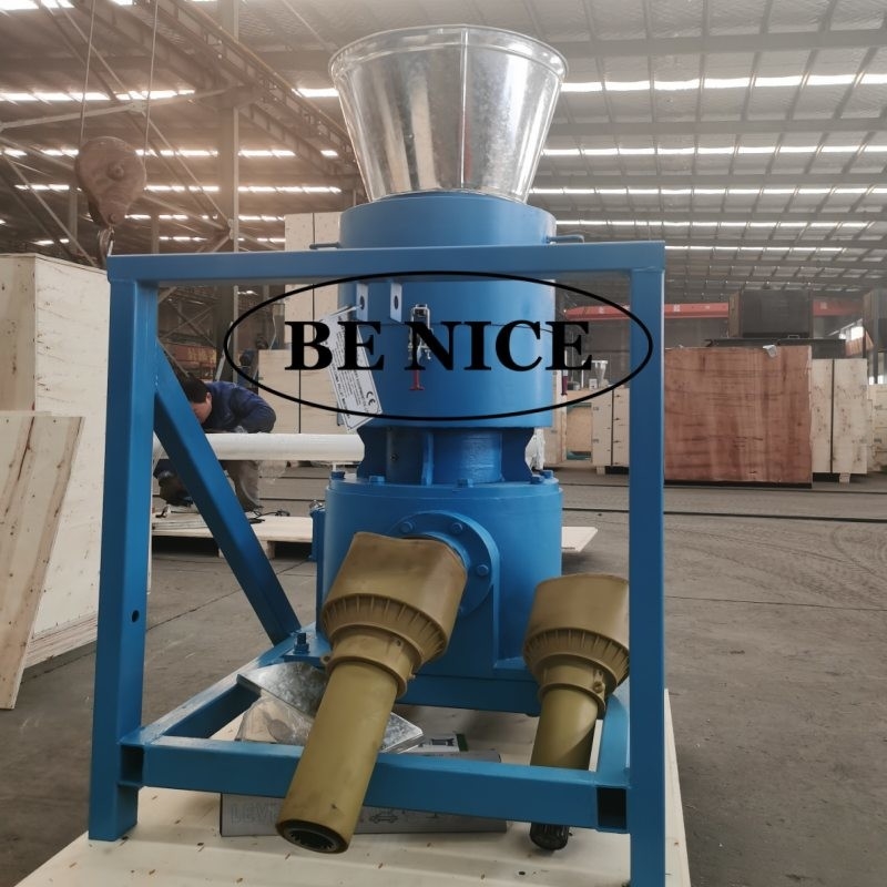 Fabbricazione di pellet PTO ad alta capacità con 2 rulli e matrici da 4 mm per 80-1000 kg/h