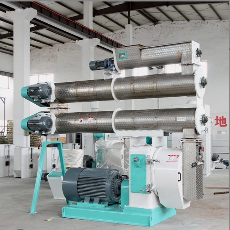 2-4 T/H Ring Die Feed Pellet Mill con condizionatore singolo di produzione di pellet per mangimi per animali