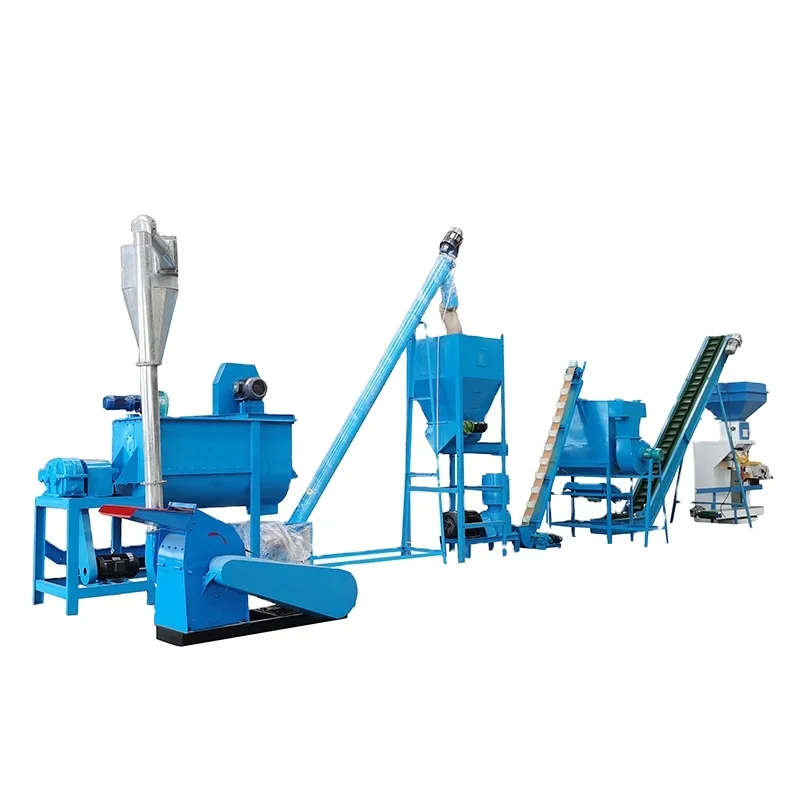 Linea di produzione di mangimi per animali a 380V/50Hz/3fase con contenuto di umidità ≤ 20% e materiali