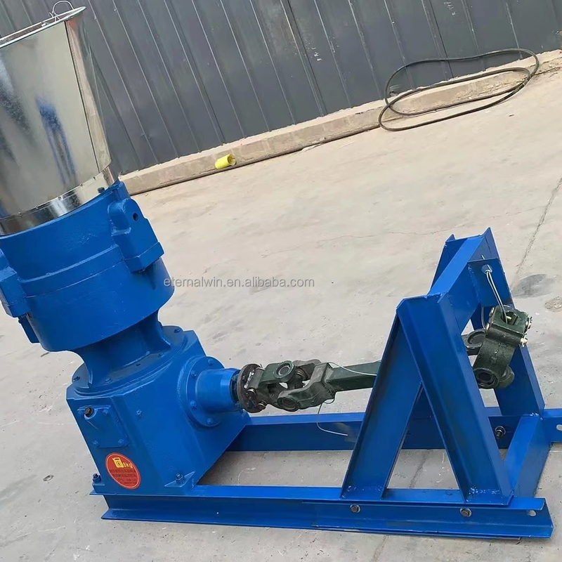 Potenza di cavallo Leggio di acciaio PTO Pellet Mill 12mm Die 80-1000kg/h Capacità Legno confezionato macchina