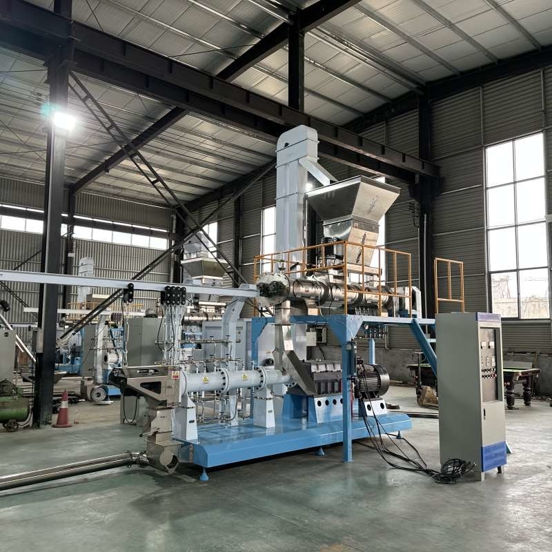 TWIN SCREW FEED EXTRUDER TILAPIA FLOATING FISH FEED PRODUCTION MACHINE CE / SGS certificata