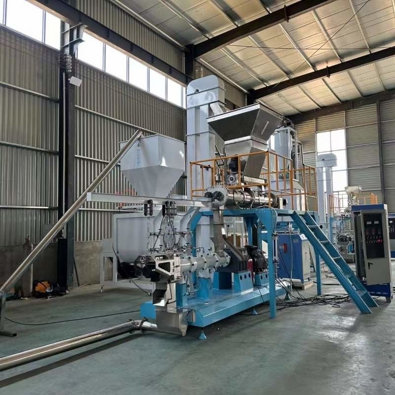TWIN SCREW FEED EXTRUDER TILAPIA FLOATING FISH FEED PRODUCTION MACHINE CE / SGS certificata