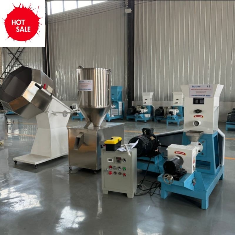Φ70 mm di diametro a spirale Linea di produzione di mangimi per pesci galleggianti con capacità di 200 kg/h