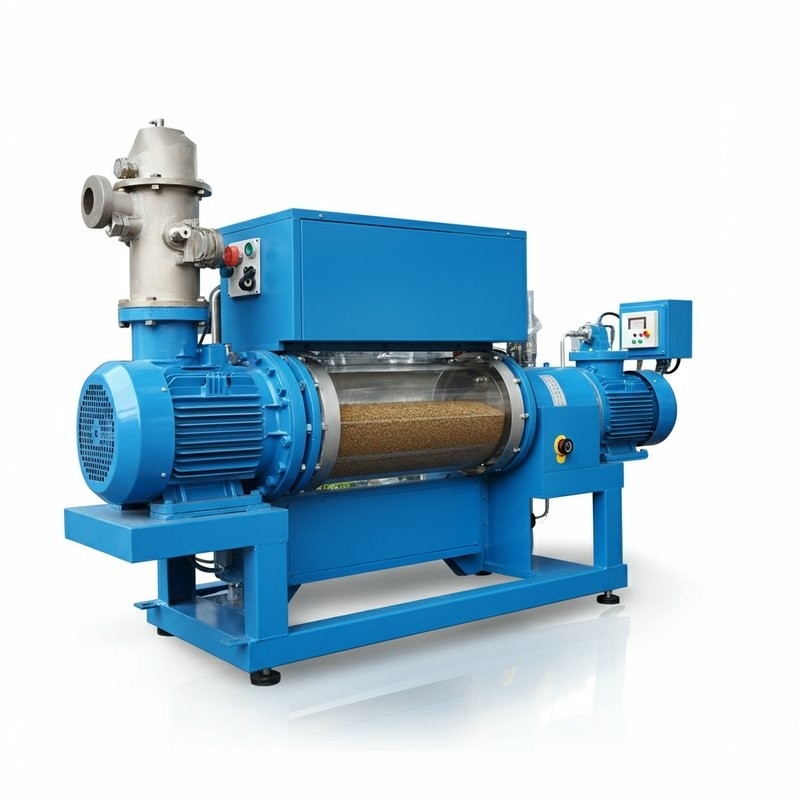 18Estruttore per mangimi per pesci di tipo secco da 0,5 kW per una capacità di 200 kg/h e una potenza di taglio di 0,4 kW