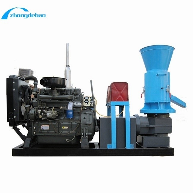 Potenza del motore diesel Tipo 10HP Macchina di lavorazione di pellet per mangimi 90-120kg/h di potenza Macchina di produzione di pellet per mangimi