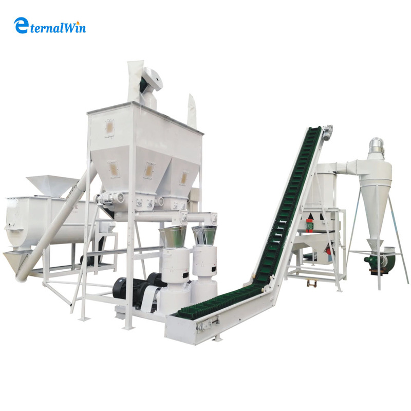 Linea di pelletizzazione personalizzabile per mangimi per animali con installazione guidata da ingegnere e alimentazione elettrica a 380V/50Hz/3fase