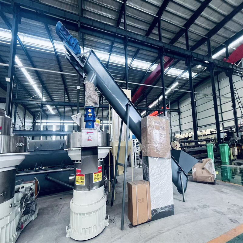 Trafila ad anello in acciaio legato di alta qualità per macchina per pellet di legno con lubrificazione automatica e trasmissione a ingranaggi elicoidali efficiente