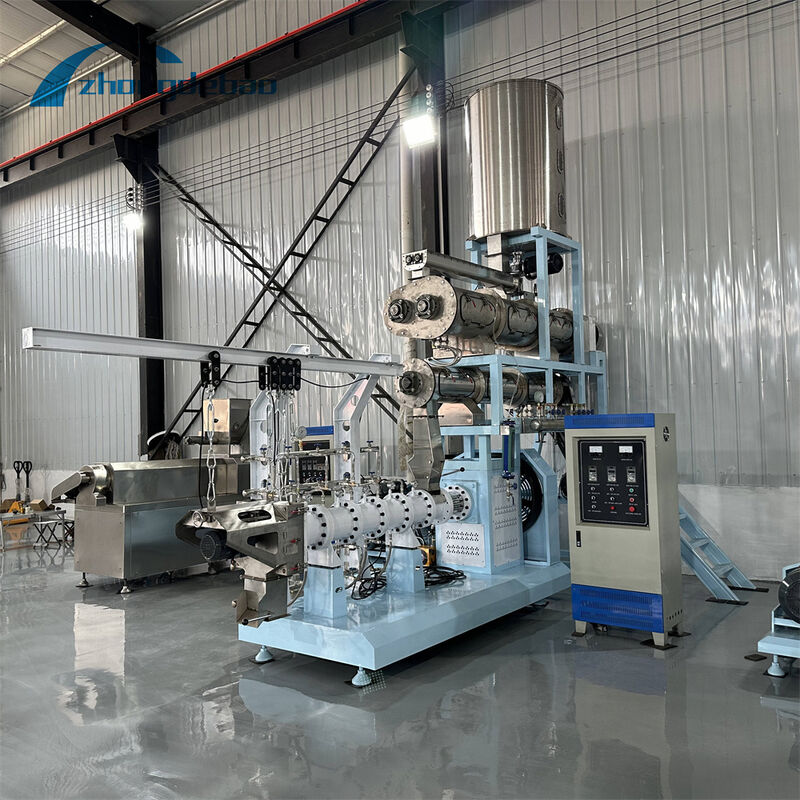 Potenza principale 37-160kw Macchina galleggiante per mangimi di pesci di grado industriale Macchina a pellet galleggiante per mangimi per impianti di allevamento di pesci