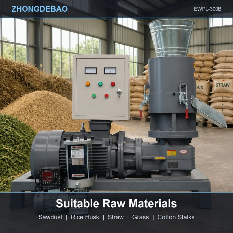 Compatto Piatto Die Wood Pellet Machine Produttore di pellet di polvere da segheria domestica per il carburante DIY con motore elettrico e design semplice