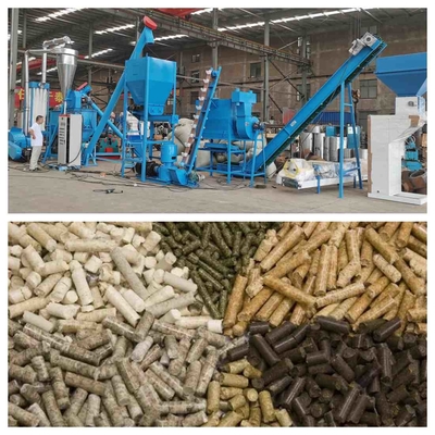 linea di produzione della pallina dell'alimentazione animale 1000kg/H granulatore della pallina dell'alimentazione di 1-12mm
