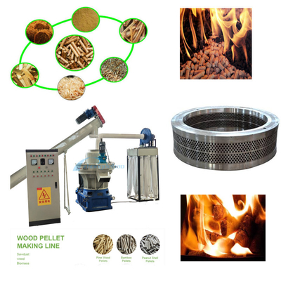 Robusta macchina per pellet di polvere da segheria da 380V Contenuto di umidità 10-20%