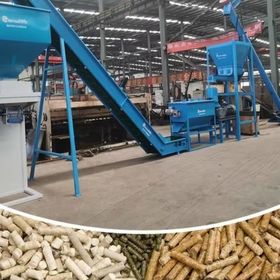 Linea di produzione di pellet di biomasse di riso Husk 1-1.5 t/h Capacità