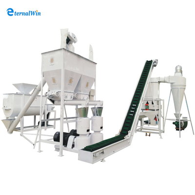 Linea di pelletizzazione personalizzabile per mangimi per animali con installazione guidata da ingegnere e alimentazione elettrica a 380V/50Hz/3fase