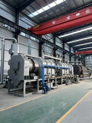 Fornace di carbonizzazione continua sostenibile e sostenibile dei rifiuti agricoli, a risparmio energetico