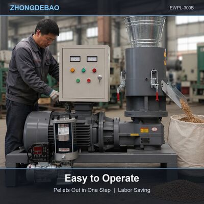 Compatto Piatto Die Wood Pellet Machine Produttore di pellet di polvere da segheria domestica per il carburante DIY con motore elettrico e design semplice